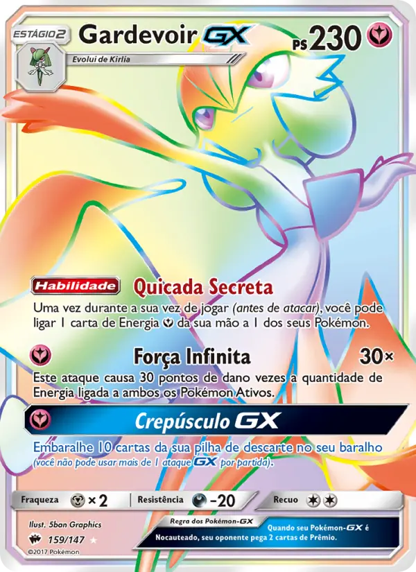 Gardevoir GX #159 — Sombras Ardentes