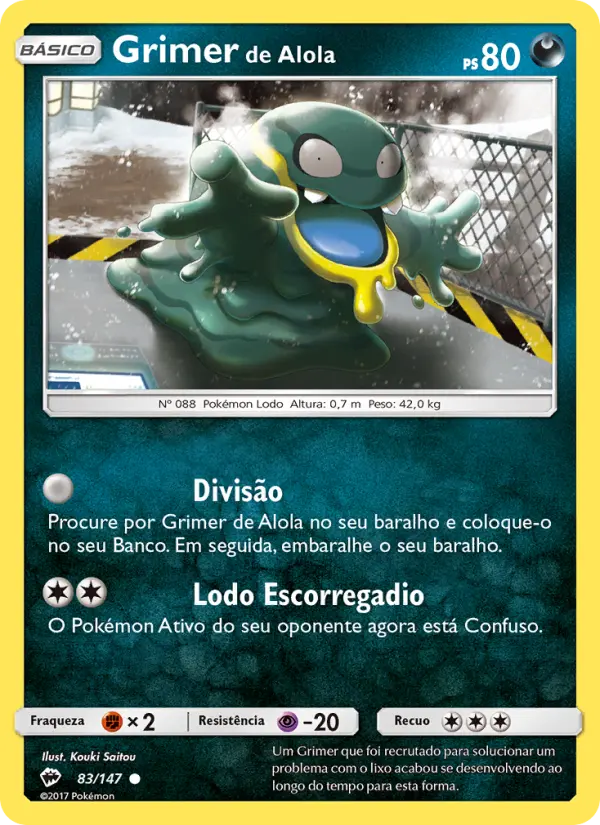 Grimer de Alola #83 — Sombras Ardentes (Reverse Holo)