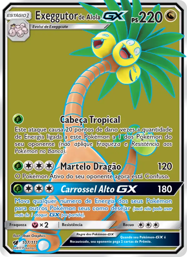 Exeggutor de Alola GX #107