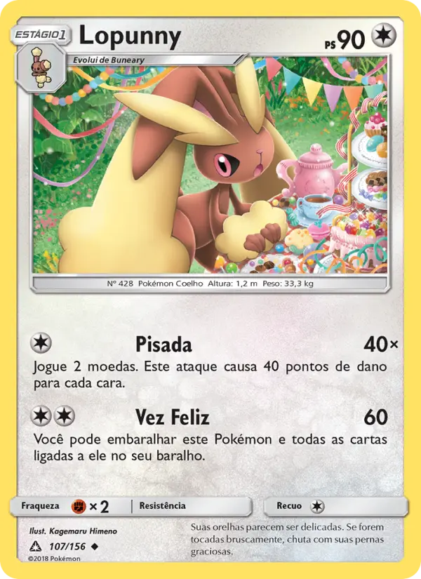 Lopunny #107 — Ultra Prisma (Reverse Holo)