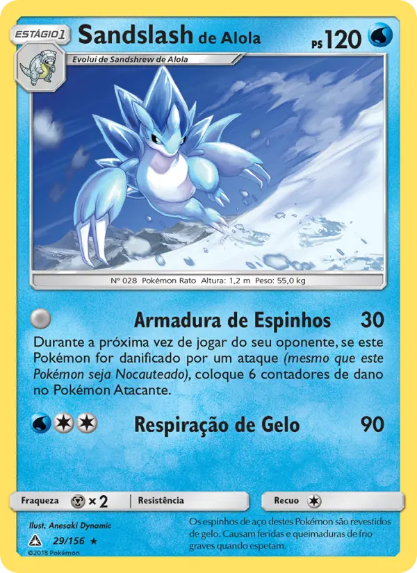 Sandslash de Alola #29 — Ultra Prisma (Reverse Holo)