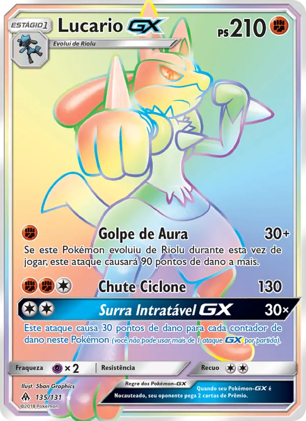 Lucario GX #135 — Luz Proibida