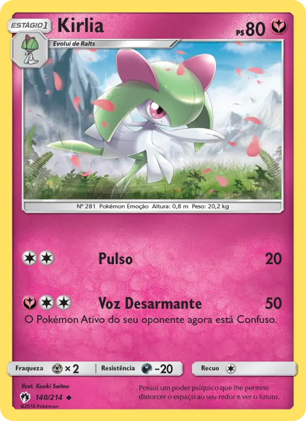 Kirlia #140 — Trovões Perdidos (Reverse Holo)