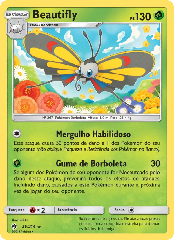 Beautifly #26 — Trovões Perdidos (Reverse Holo)