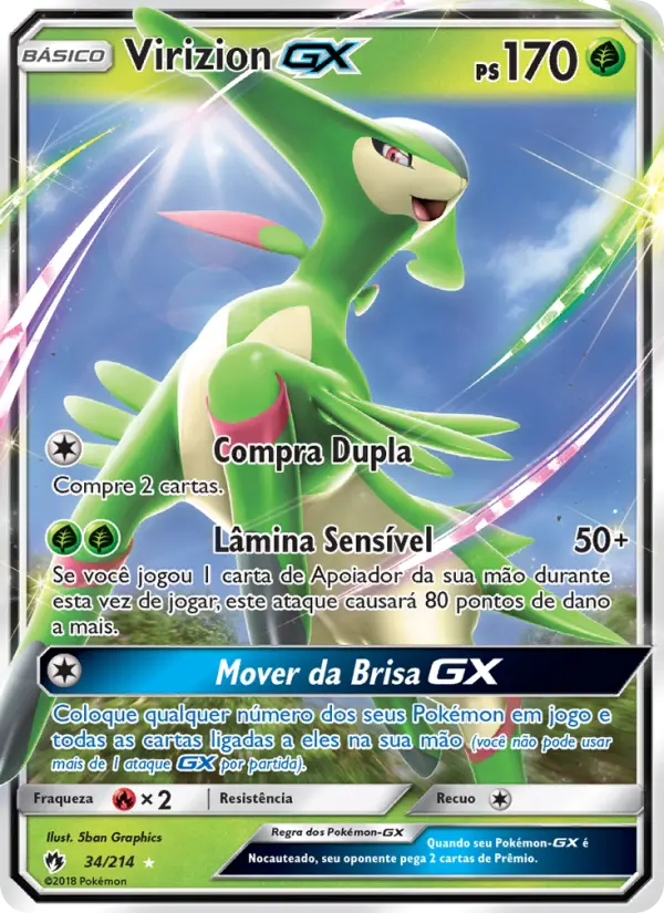 Virizion GX #34 — Trovões Perdidos