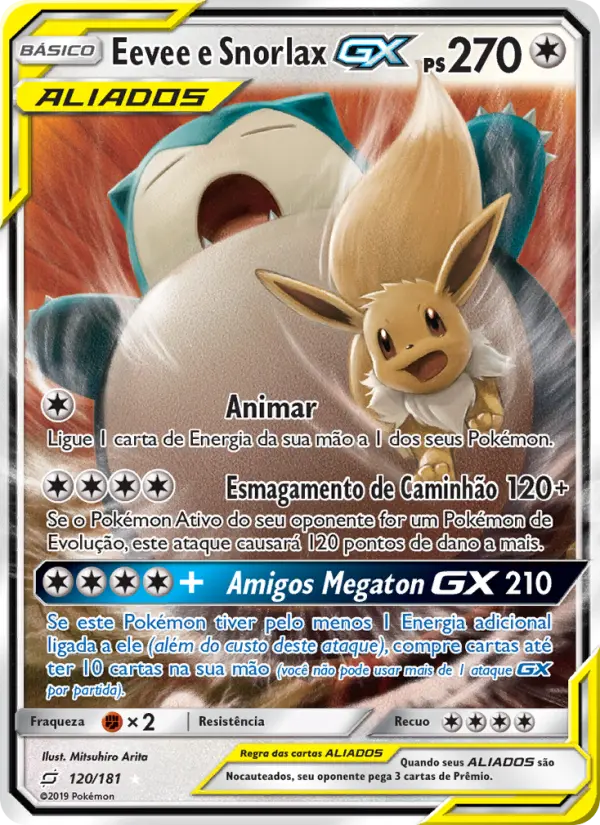 Eevee e Snorlax GX #120