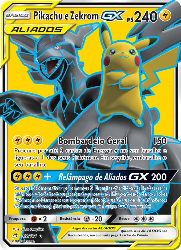 Pikachu e Zekrom GX #162