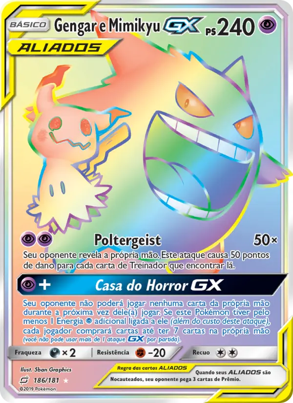 Gengar e Mimikyu GX #186