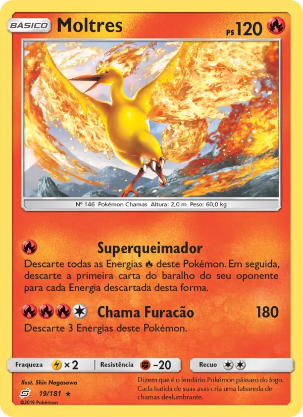 Moltres #19 — União de Aliados (Reverse Holo)