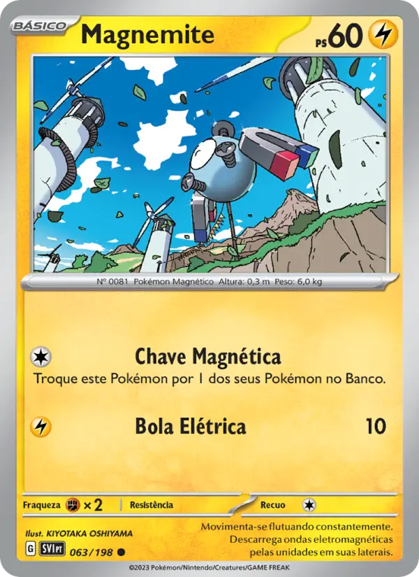 Magnemite #063 — Escarlate e Violeta