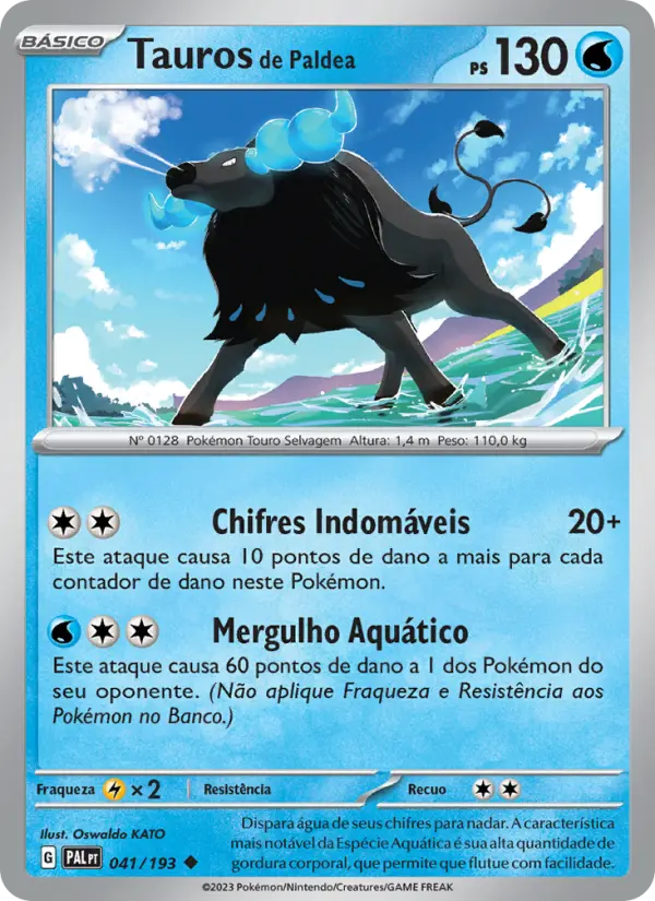 Tauros de Paldea #041 — Evoluções em Paldea (Reverse Holo)