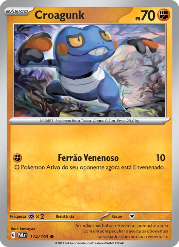 Croagunk #114 — Evoluções em Paldea (Reverse Holo)