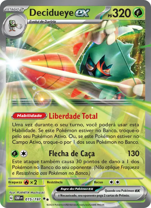 Decidueye ex #015 — Obsidiana em Chamas