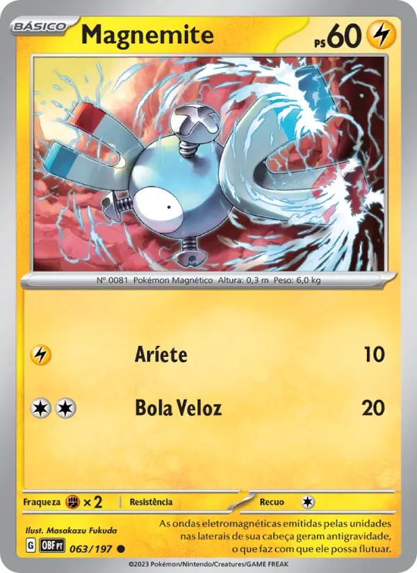 Magnemite #063 — Obsidiana em Chamas