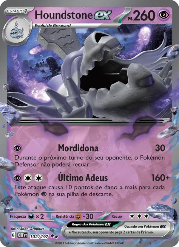 Houndstone ex #102 — Obsidiana em Chamas