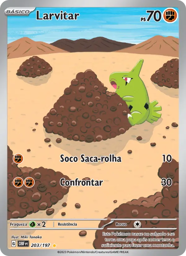 Larvitar #203 — Obsidiana em Chamas