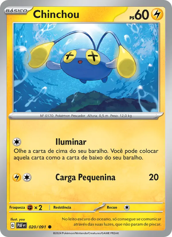 Chinchou #020 — Destinos de Paldea (Reverse Holo)