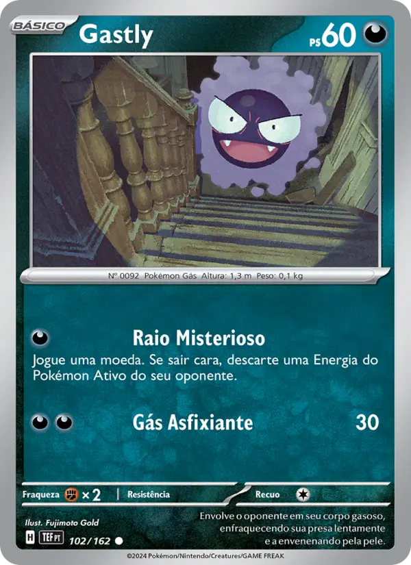 Gastly #102 — Forças Temporais (Reverse Holo)
