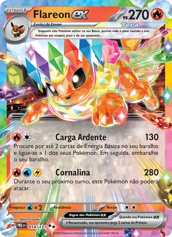 Flareon ex #014 — Evoluções Prismáticas