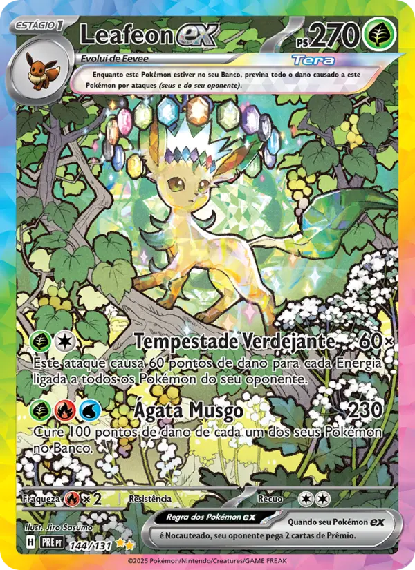 Leafeon ex #144 — Evoluções Prismáticas