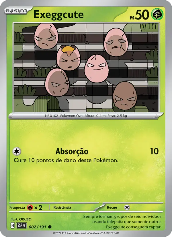 Exeggcute #002 — Fagulhas Impetuosas (Reverse Holo)