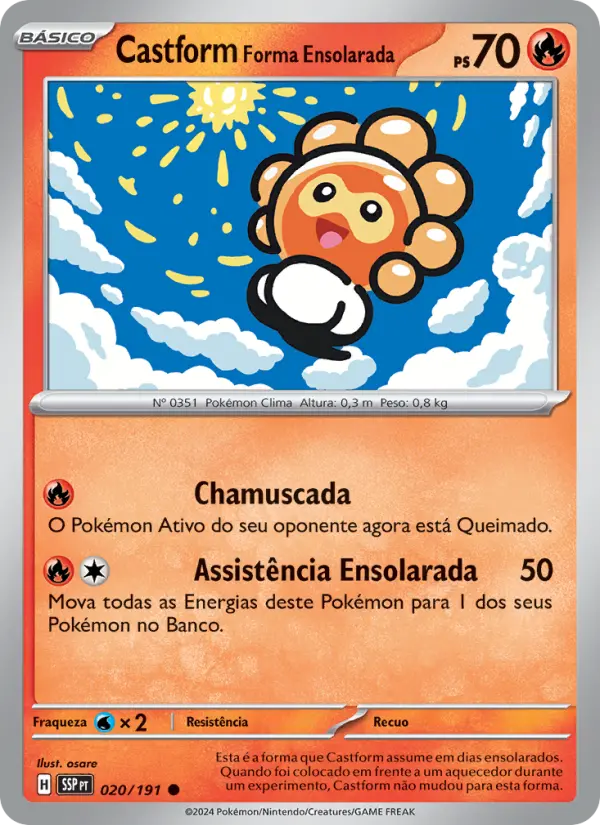 Castform Forma Ensolarada #020