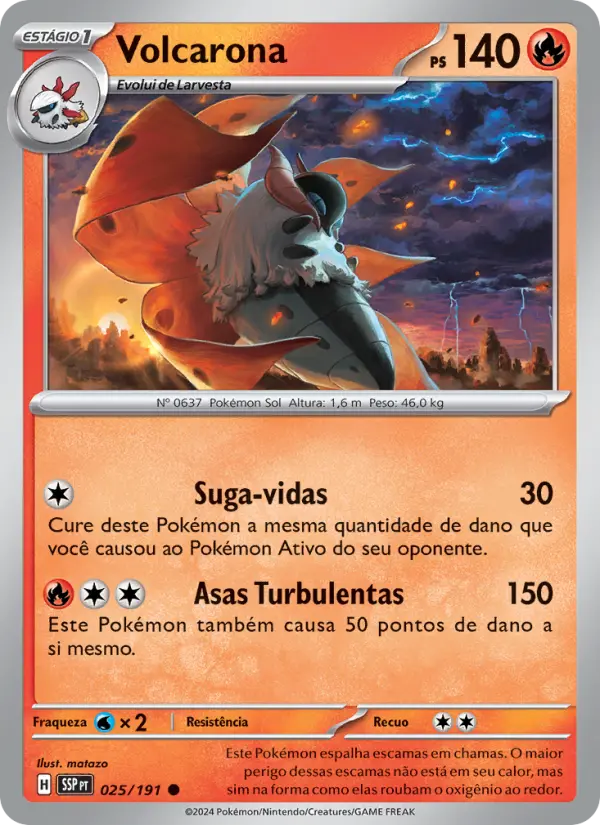 Volcarona #025 — Fagulhas Impetuosas
