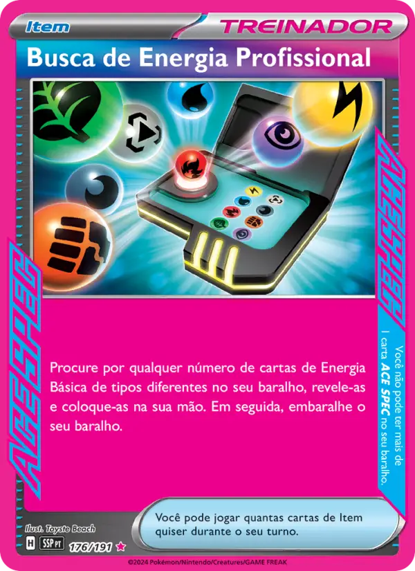 Busca de Energia Profissional #176 — Fagulhas Impetuosas (Reverse Holo)