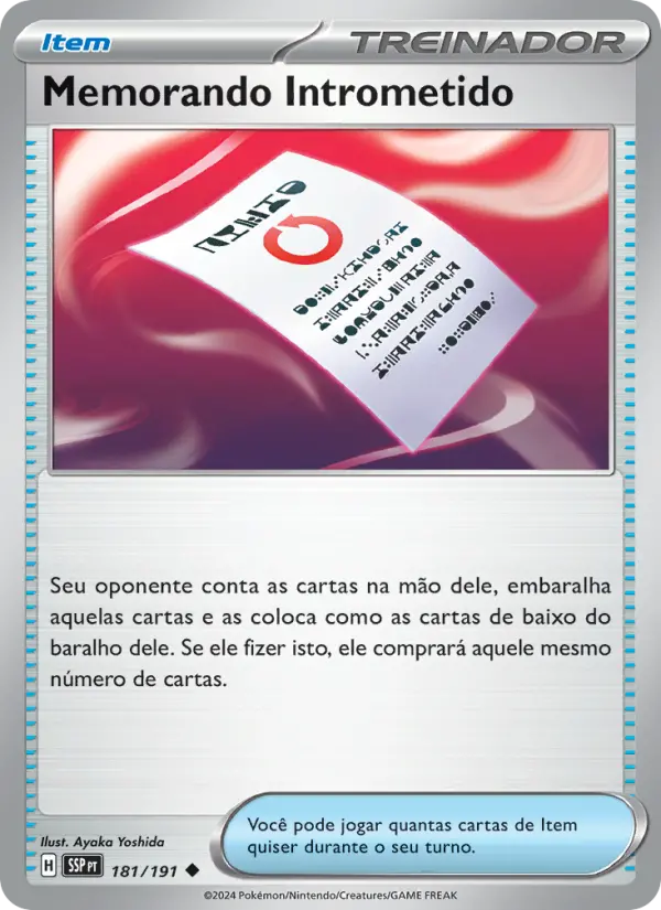 Memorando Intrometido #181 — Fagulhas Impetuosas (Reverse Holo)