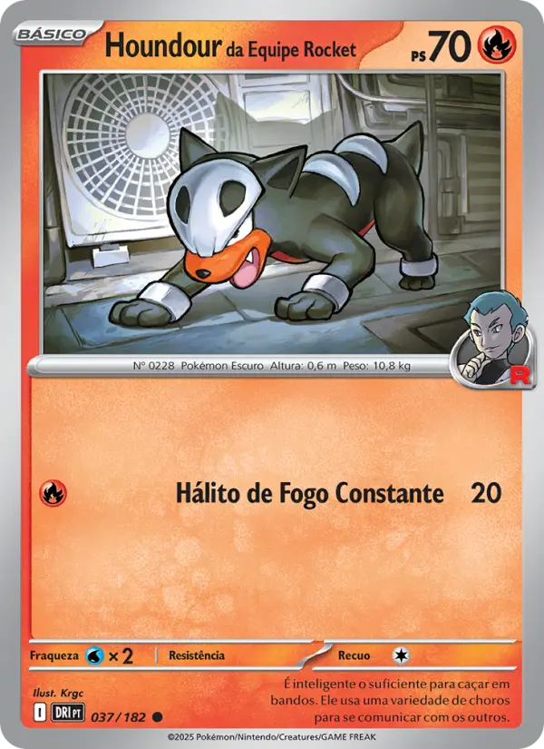 Houndour da Equipe Rocket #037 — Rivais Predestinados