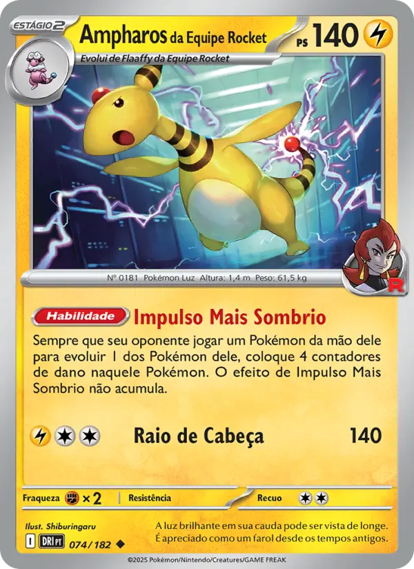 Ampharos da Equipe Rocket #074 — Rivais Predestinados