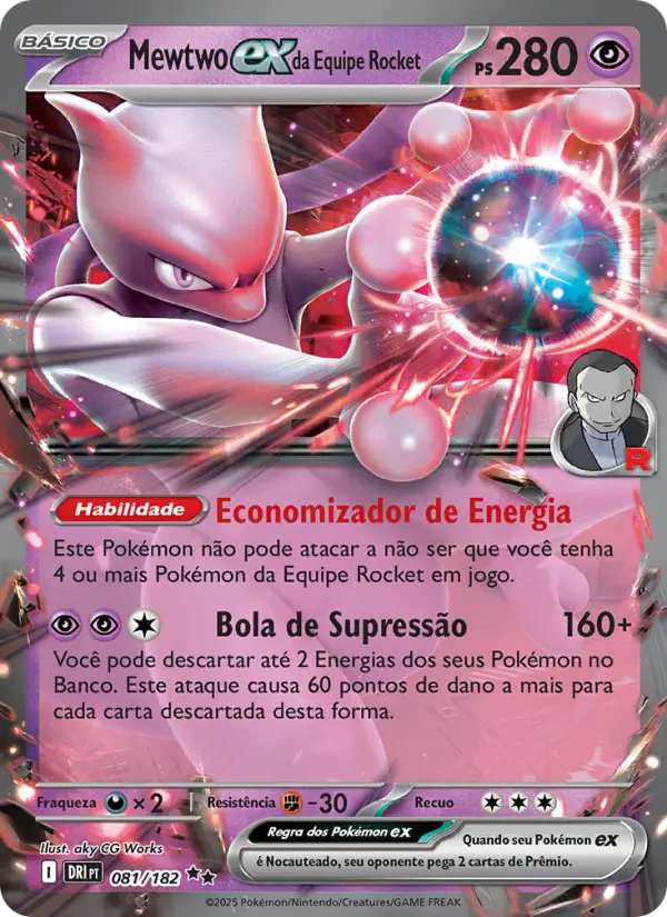 Mewtwo ex da Equipe Rocket #081