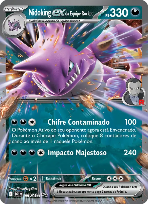 Nidoking ex da Equipe Rocket #119