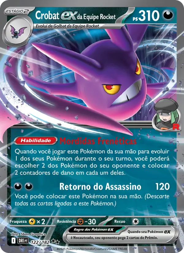 Crobat ex da Equipe Rocket #122 — Rivais Predestinados