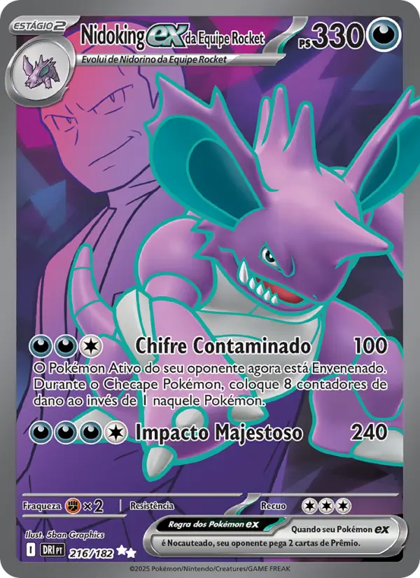 Nidoking ex da Equipe Rocket #216