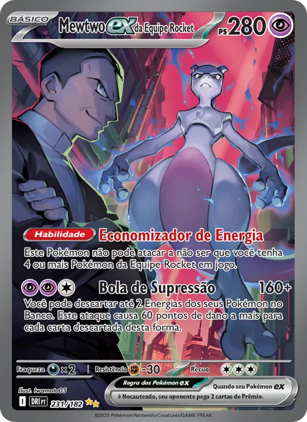 Mewtwo ex da Equipe Rocket #231 — Rivais Predestinados