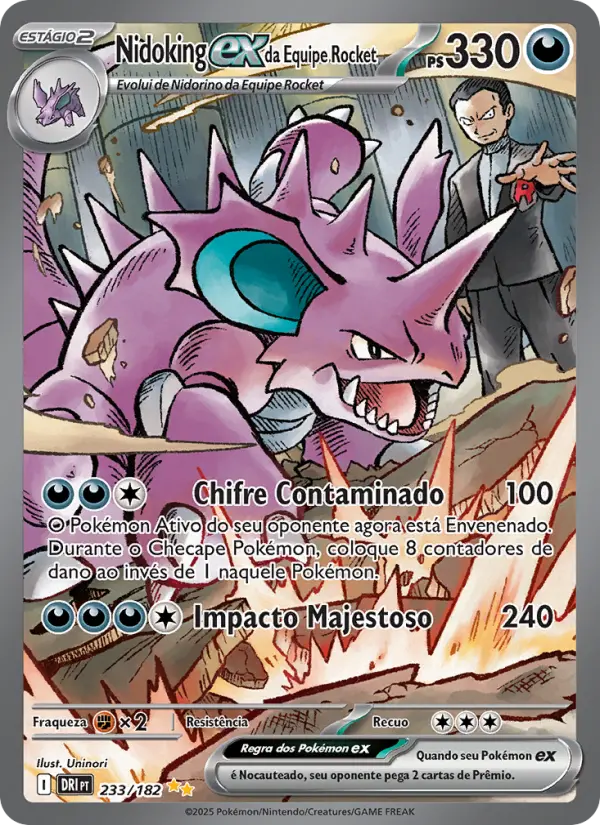 Nidoking ex da Equipe Rocket #233 — Rivais Predestinados