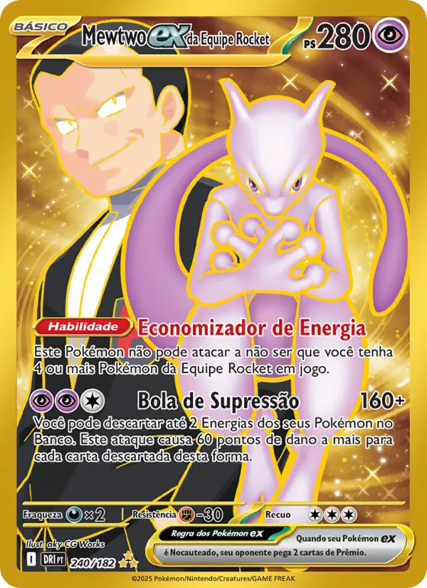 Mewtwo ex da Equipe Rocket #240
