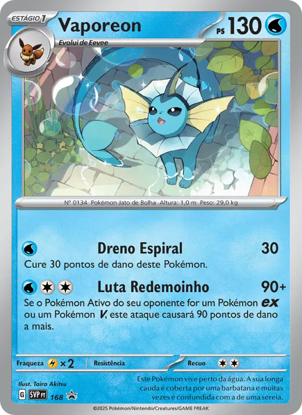 Vaporeon #168 — SVP Black Star Promos