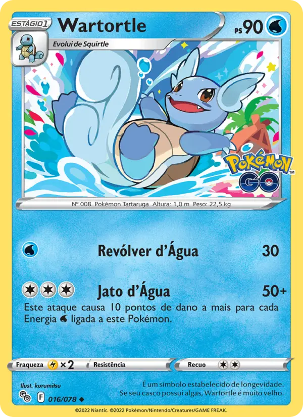 Wartortle #016 — Pokémon GO (Reverse Holo)