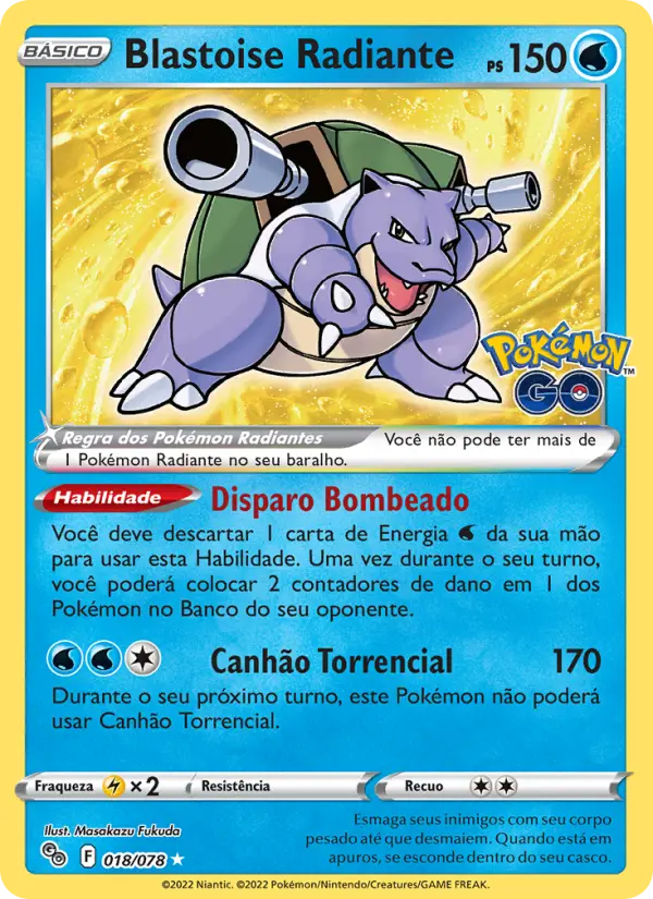 Blastoise Radiante #018