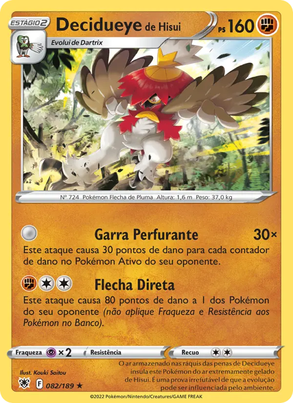 Decidueye de Hisui #082 — Estrelas Radiantes