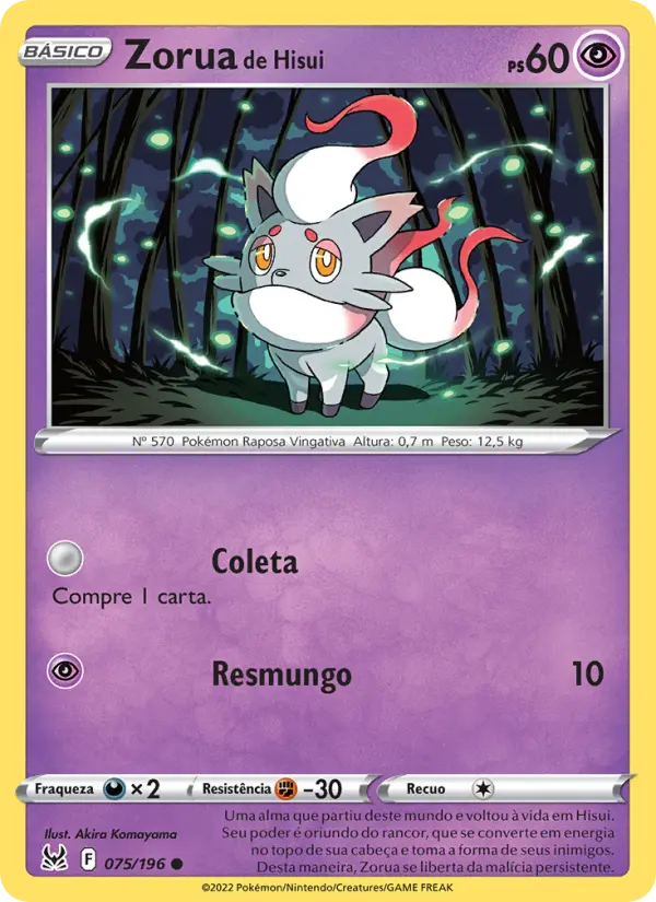 Zorua de Hisui #075 — Origem Perdida