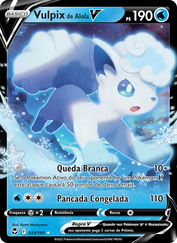 Vulpix de Alola V #033 — Tempestade Prateada