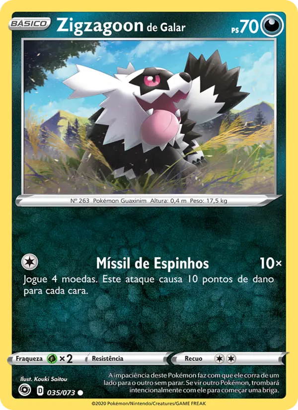 Zigzagoon de Galar #35