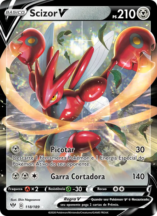 Scizor V #118 — Escuridão Incandescente