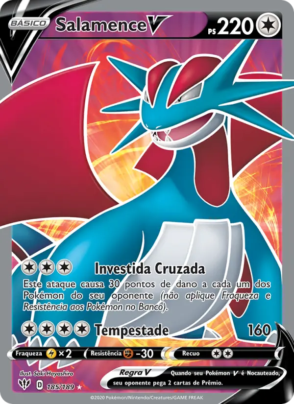 Salamence V #185 — Escuridão Incandescente