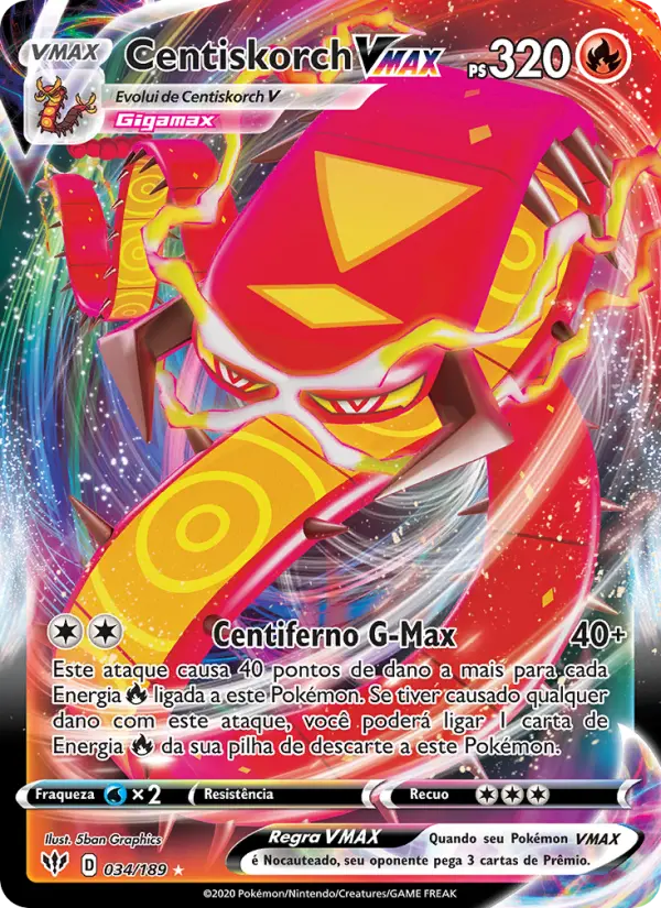 Centiskorch VMAX #34 — Escuridão Incandescente