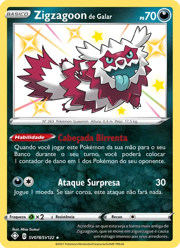 Zigzagoon de Galar #78
