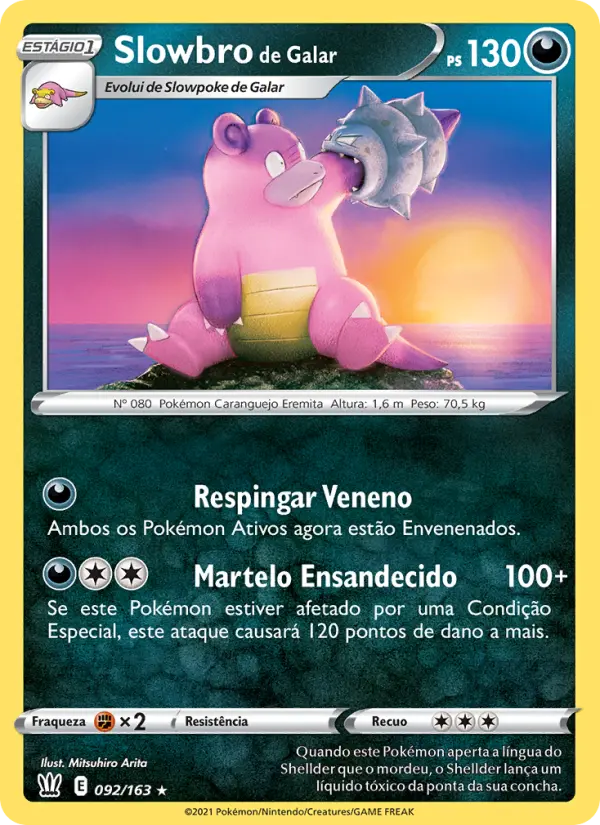 Slowbro de Galar #92 — Estilos de Batalha (Reverse Holo)
